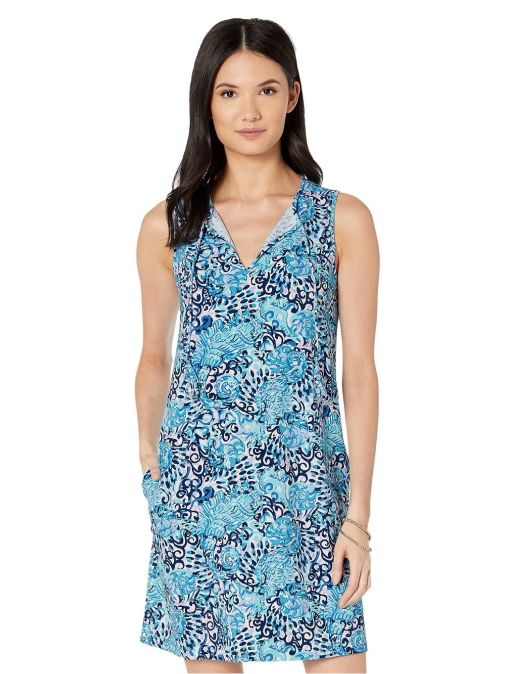 NWOT Lilly Pulitzer Johana Coverup Dress Light Aqua Spritz Sz S